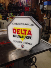 Load image into Gallery viewer, Delta Rockwell Power Tools Authorized Dealer Octagon Lighted Sign