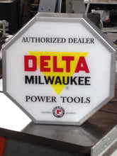 Load image into Gallery viewer, Delta Rockwell Power Tools Authorized Dealer Octagon Lighted Sign