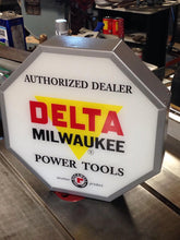 Load image into Gallery viewer, Delta Rockwell Power Tools Authorized Dealer Octagon Lighted Sign
